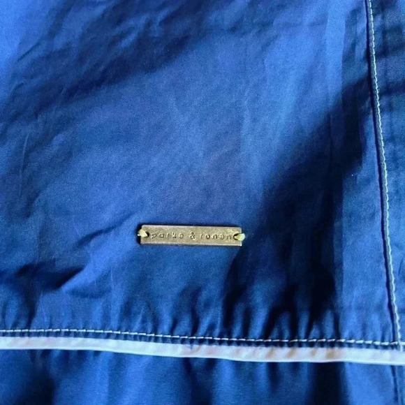 Parke & Ronen Men's 32 Blue/Yellow Trim Mesh Lined Swim  Shorts - Picture 2 of 5